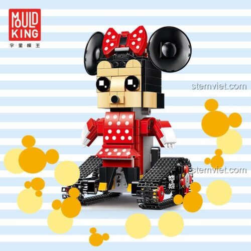 Mô hình Minnie Mouse bánh xích 13042 sau khi lắp ráp hoàn chỉnh, một món đồ chơi mô hình độc đáo của Mould King.