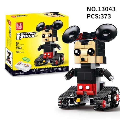 Hộp sản phẩm bộ lắp ráp Robot Chuột Mickey Mould King 13043 điều khiển từ xa, món quà giá tốt cho bé trai 8 tuổi.