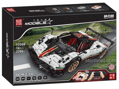 Hình ảnh thực tế mô hình Mould King 13060 Pagani Zonda R, đồ chơi lắp ráp siêu xe cho bé trai 14 tuổi.