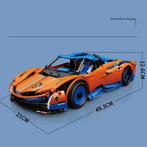 Mould King 13098 Siêu xe Speedtail đồ chơi lắp ráp tỉ lệ 1:8 hiển thị kích thước chi tiết cho bé trai 14 tuổi giá tốt