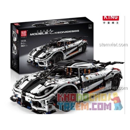 Hộp và mô hình lắp ráp siêu xe Koenigsegg One:1 MOULD KING 13120, tương thích LEGO Technic, chất lượng cao.