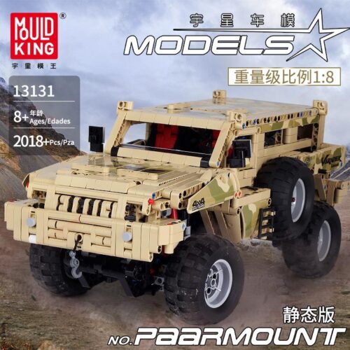 Ảnh hộp sản phẩm bộ lắp ráp Xe Bọc Thép Paramount Marauder Mould King 13131, một món đồ chơi mô hình ấn tượng cho con trai 16 tuổi.
