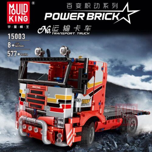 Bộ lắp ráp xe vận chuyển ô tô Mould King 15003 điều khiển từ xa cho bé trai 8 tuổi giá rẻ.