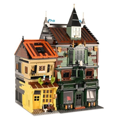 Mô hình bộ lắp ráp Tiệm Sách Phép Thuật Mould King 16040, đồ chơi sáng tạo cho fan Harry Potter 14 tuổi.