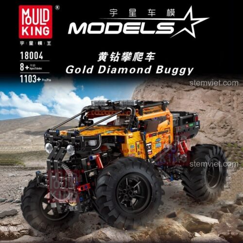 Hộp đồ chơi lắp ghép xe leo trèo địa hình Mould King 18004, 1103 chi tiết, giá tốt, quà tặng hấp dẫn cho con trai 11 tuổi.