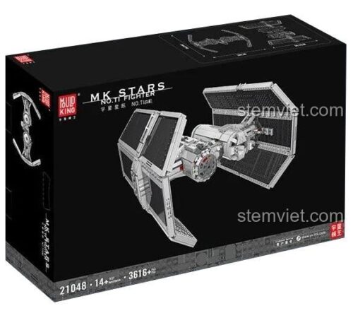 Hộp bộ lắp ghép Mould King 21048 TIE Bomber Star Wars, đồ chơi xây dựng phi thuyền không gian cho bé trai, chất lượng cao.
