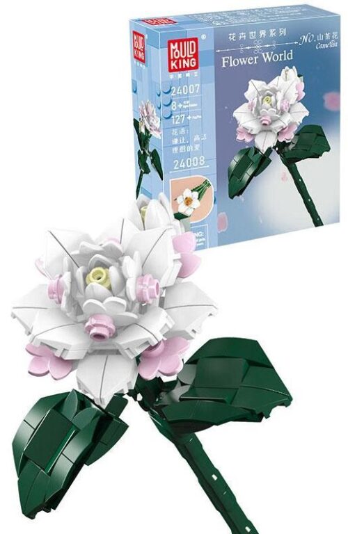 Bộ lắp ghép Mould King 24007 Hoa Trà Camellia tinh khôi, quà tặng ý nghĩa cho con gái 8+ tuổi, giá rẻ.