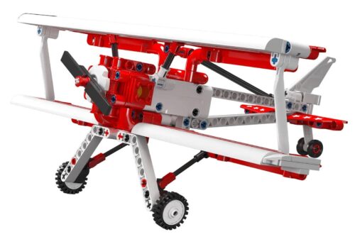 Bộ lắp ráp Máy bay cánh kép Mould King 24049 màu đỏ trắng, mô hình máy bay đẹp cho bé trai 8 tuổi, đồ chơi mô hình giá tốt.