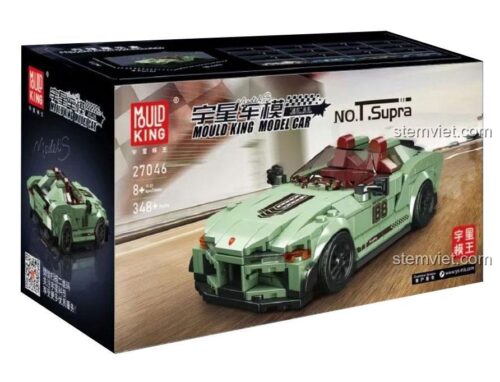 Hộp đồ chơi lắp ráp Mould King 27046 Xe Toyota Supra mui trần, hiển thị 348 mảnh ghép, phù hợp bé trai 8 tuổi, giá tiết kiệm.