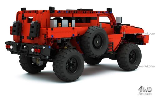 bộ lắp ghép Mould King MOC4731 so sánh với xe thật, chi tiết tinh xảo, chất lượng cao.