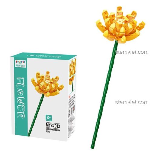 Hộp bộ lắp ghép Moyu Block MY87013 Hoa Cúc Vàng Lắp Ráp, đồ chơi mô hình cho bé gái 6 tuổi, giá tốt