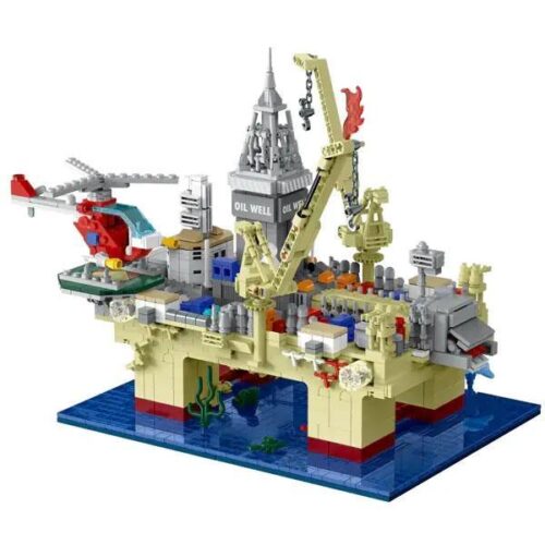 Bộ lắp ghép Giàn Khoan Dầu Khí Biển Sâu Newrice 20200 chi tiết cao, đồ chơi mô hình cho con trai 12 tuổi, giá tốt.