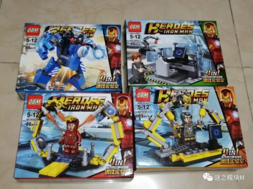 Hộp của bộ lắp ráp Phòng thí nghiệm của Người Sắt OBM 99586, món quà giá rẻ cho bé trai 6 tuổi.
