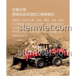 Bộ lắp ghép ONEBOT OBLDQ18AIQI Xe Tải Ben CN373 Vận Chuyển Đất Đá, mô hình xe công trình màu đỏ đen, tái hiện chân thực phim Lưu Lạc Địa Cầu, phù hợp bé trai 14 tuổi, giá tốt