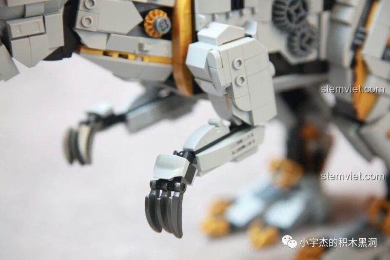 Mô hình hoàn chỉnh của Khủng Long Máy Allosaurus với đèn LED phát sáng trên lưng, một món quà giá tốt cho bé trai.