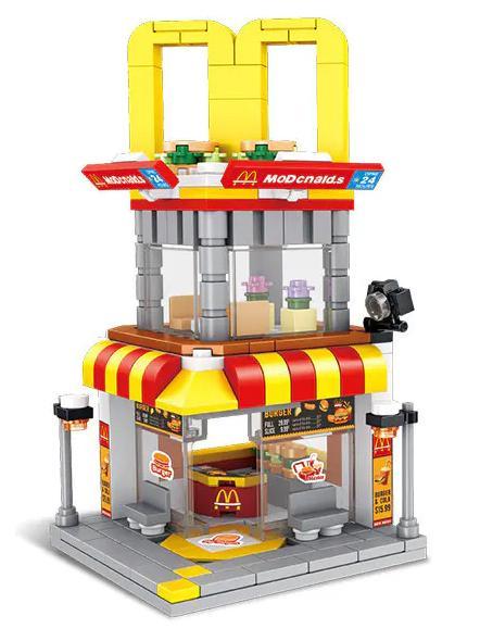 bộ lắp ráp Cửa hàng Hamburger Panlos Brick 657048 cho bé gái 6 tuổi, giá rẻ