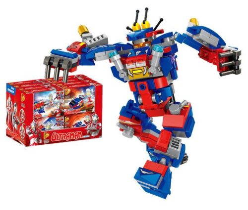 bộ lắp ráp Robot Ultraman Hợp Thể Panlos Brick 690008 cho bé trai 6 tuổi, giá rẻ. Mô hình robot hợp thể từ 8 siêu nhân điện quang.