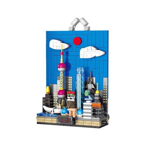 Bộ đồ chơi PanlosBrick 656002 Mô hình Thành phố Thượng Hải thu nhỏ, đồ chơi lắp ráp kiến trúc tinh xảo cho bé trai và bé gái 6 tuổi, giá tốt.
