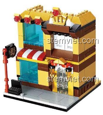 Đồ chơi mô hình Cửa hàng trang điểm PanlosBrick 657011, thiết kế kiến trúc tinh xảo, phù hợp bé gái 6 tuổi, giá rẻ.