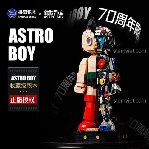 Hộp đồ chơi mô hình Astro Boy Pantasy 86203, phiên bản kỷ niệm 70 năm, quà tặng sáng tạo cho con trai.
