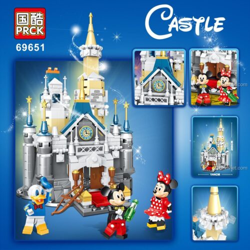 Chi tiết đồ chơi mô hình Lâu đài cổ tích Disney PRCK 69651, kích thước 26.6cm, món quà giá tốt cho bé gái.