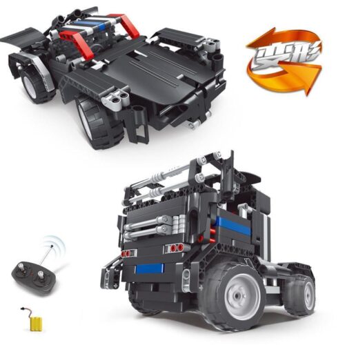 Bộ lắp ráp xe cảnh sát Roadblock 2 trong 1 Qihui 8008 điều khiển từ xa cho bé trai 8 tuổi, giá rẻ.