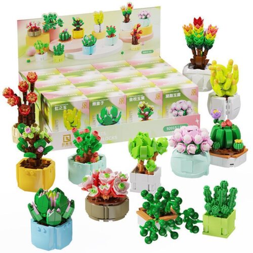 bộ lắp ghép Bộ sưu tập sen đá QIZHILE 92015 cho bé gái 6 tuổi giá rẻ, món quà sáng tạo và độc đáo.