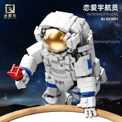 Đồ chơi lắp ráp Qizhile E01001 Mô hình Phi hành gia Tình yêu 787 mảnh, với bối cảnh vũ trụ lãng mạn, phù hợp cho bé 6 tuổi, giá tiết kiệm.