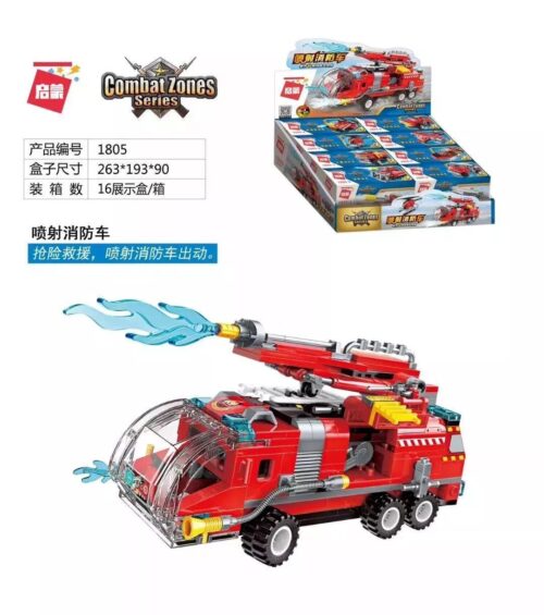 Bộ lắp ráp Xe Cứu Hỏa Enlighten, đồ chơi mô hình Xe Cứu Hỏa Chiến Đấu phun nước thật, phù hợp bé trai 6 tuổi, giá tốt