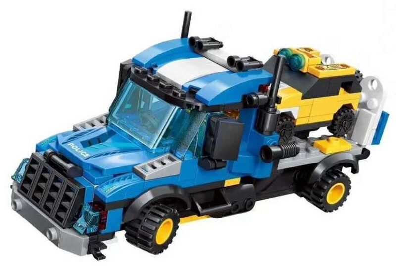 Bộ lắp ráp xe cứu hộ giao thông đô thị QMAN 1809 TransCollector cho bé trai 6 tuổi. Món đồ chơi xếp hình giá rẻ, chất lượng.