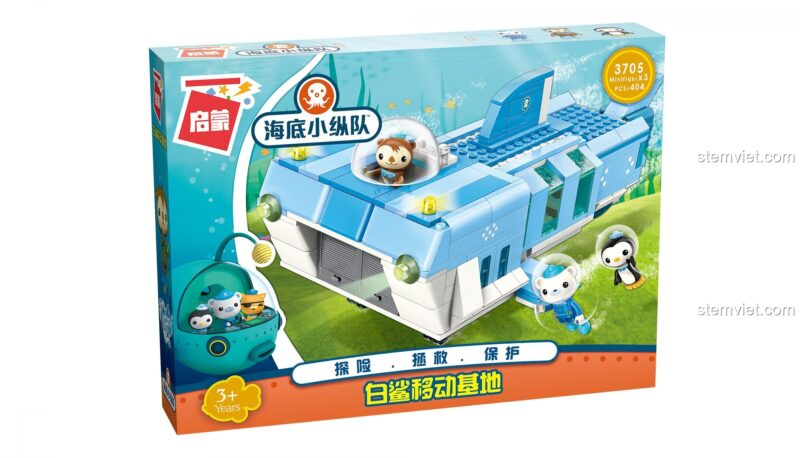 Hộp đồ chơi mô hình QMAN 3705 Biệt đội Octonauts giá rẻ cho bé trai 6 tuổi.