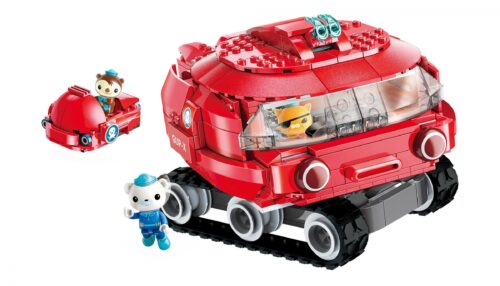 Mô hình đồ chơi lắp ráp Qman 3707 Tàu GUP-X Cua Móng Ngựa của Biệt đội Octonauts với 3 nhân vật, phù hợp cho con trai 6 tuổi.