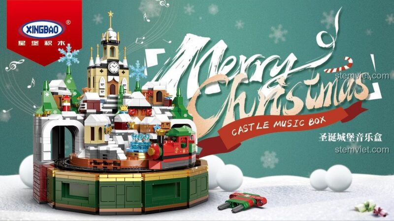 Đồ chơi mô hình Hộp nhạc Giáng Sinh Xingbao XB-18020 làm quà tặng Noel cho bé trai và bé gái