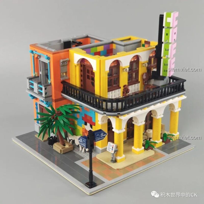Mô hình Cafe Havana RAEL 10002 hoàn chỉnh tầng 2, sẵn sàng cho tầng 3.