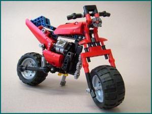 Bộ lắp ráp Xe Mô tô Bánh Rộng Rebrickable MOC-0079, mô hình xe motor technic hầm hố cho con trai 12 tuổi, giá rẻ.