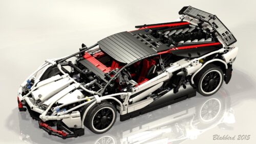 Bộ lắp ráp Siêu xe Lamborghini Aventador Rebrickable MOC-2695, mô hình Technic chi tiết cho con trai 16 tuổi, giá tốt.