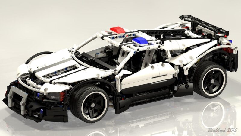 Mô hình bộ lắp ráp Xe Cảnh Sát Sát Thủ X19 Rebrickable MOC-3261, đồ chơi xếp hình Technic cho bé trai 7 tuổi, giá rẻ.
