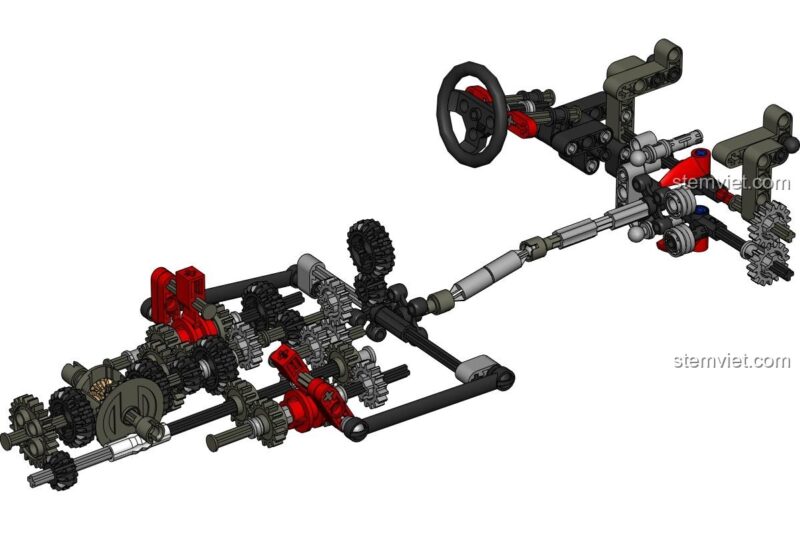 Bộ lắp ráp Megacar Koenigsegg One:1 Rebrickable với cửa mở theo cơ chế độc đáo.