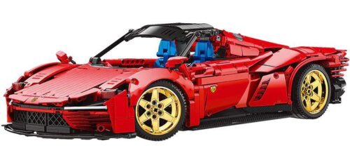 Bộ lắp ráp Ferrari Daytona SP3 màu đỏ, mô hình siêu xe Reobrix 11025 chi tiết cao cấp cho con trai 14 tuổi, giá tốt.