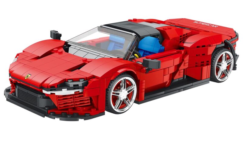 bộ lắp ghép Siêu xe Ferrari Daytona SP3 Reobrix 11026, đồ chơi mô hình Ferrari Daytona SP3 cho bé trai 14 tuổi, chất lượng cao, giá tốt