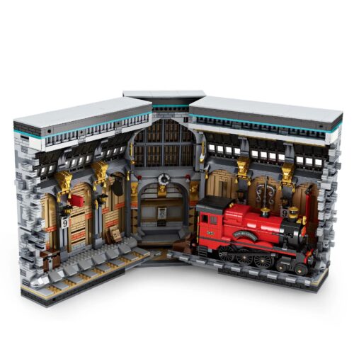 Mô hình Chặn sách Ga tàu Phép thuật Reobrix 66031, bộ lắp ráp chủ đề Harry Potter cho thanh niên 14+.
