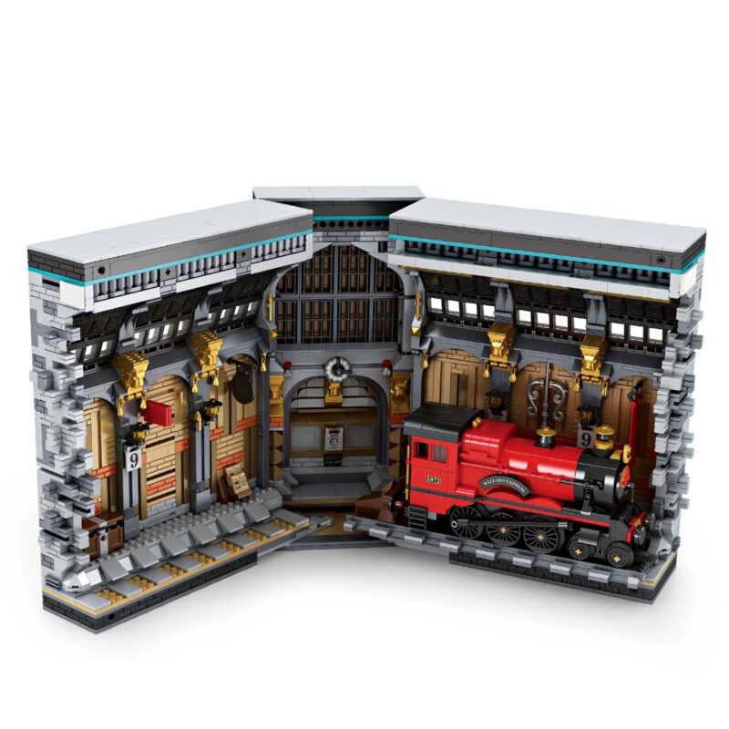 Mô hình Chặn sách Ga tàu Phép thuật Reobrix 66031, bộ lắp ráp chủ đề Harry Potter cho thanh niên 14+.