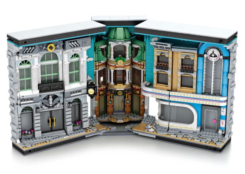 Bộ lắp ghép Book Nook Hẻm Xéo Reobrix 66032, mô hình chặn sách trang trí kệ sách độc đáo cho fan Harry Potter 14 tuổi, giá tốt.