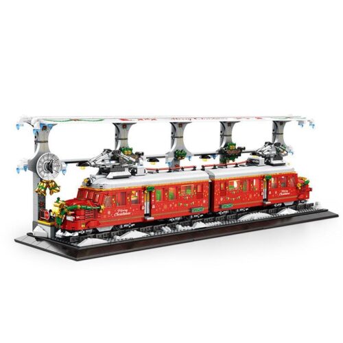 Hộp sản phẩm đồ chơi mô hình Reobrix 66034 Tàu Hỏa Giáng Sinh, món quà Noel ý nghĩa với 2822 chi tiết.