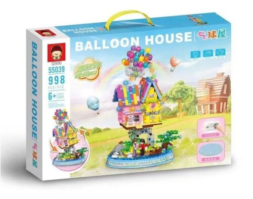 Hộp đồ chơi lắp ráp Ngôi nhà bong bóng Ruizhifeng 55039, mô hình nhà bay trong phim Up cho bé trai và bé gái 6 tuổi, giá rẻ.