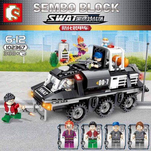 Xe Bọc Thép Chống Hóa Chất Đội Đặc Nhiệm Black Hawk SWAT Sembo 102367 hướng dẫn lắp ghép Sembo 102367 Xe Chống Bạo Loạn PDF gốc chất lượng cao