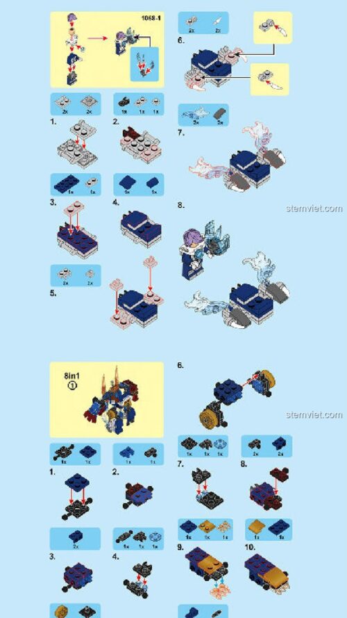 Sách lắp ghép Sembo 10587 Bộ 8 Minifigure Glory Hegemony 1058 Ráp Robot Giáp Thương Lam Sembo 1058 sách lắp ghép Sembo 10587 Bộ 8 Minifigure Glory Hegemony 1058 Ráp Robot Giáp Thương Lam PDF gốc chất lượng cao