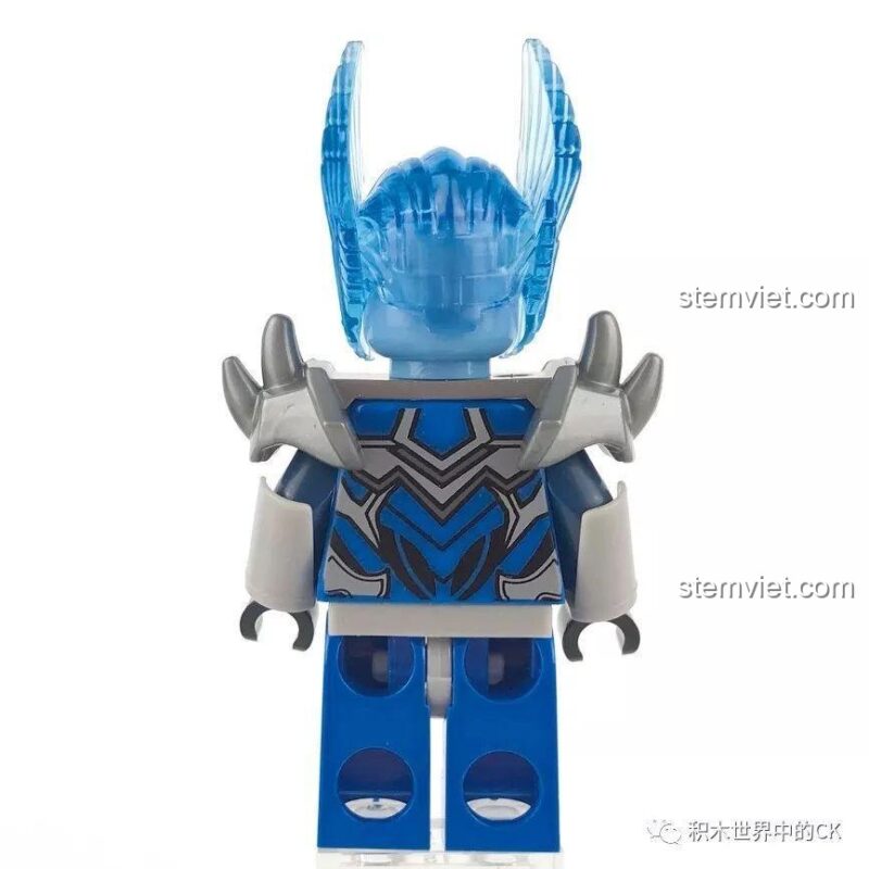 Mặt sau minifigure Quan Vũ trong bộ xếp hình Sembo 11839.