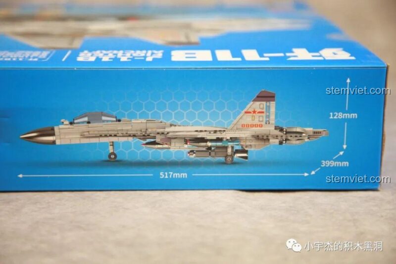 Ảnh thể hiện kích thước thực tế của Máy bay chiến đấu J-11B SEMBO, giúp người mua dễ hình dung.