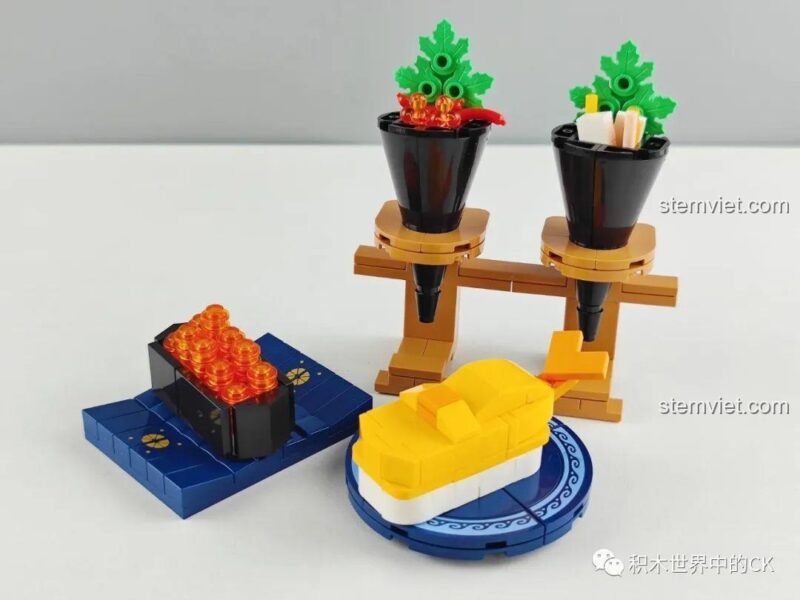 Đồ chơi Ẩm thực Nhật Bản SEMBO 601414, mô hình Sushi SEMBO với nhiều món ăn hấp dẫn, đồ chơi xây dựng Đồ chơi Ẩm thực Nhật Bản